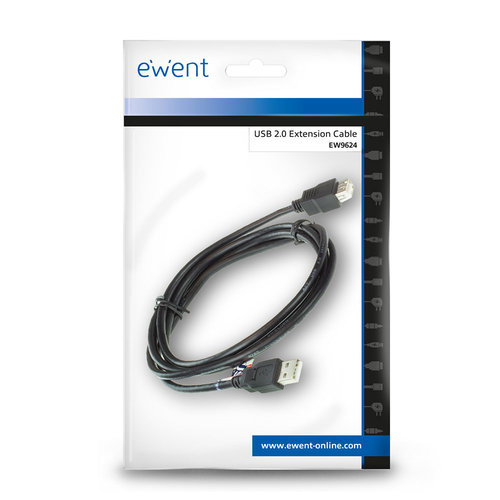 Ewent Ewent EW9624 USB 2.0 Male naar Female Verlengkabel | 1,8 Meter