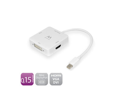 Ewent EW9863 Mini DisplayPort naar HDMI/DVI/VGA verloopkabel