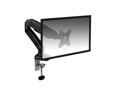 Ewent EW1515 Monitor Bureausteun met Gasveer | 1 Scherm tot 27 inch | Zwart
