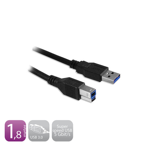 Ewent Ewent EW9623 USB 3.0 Type A naar Type B Aansluitkabel | 1,8 Meter