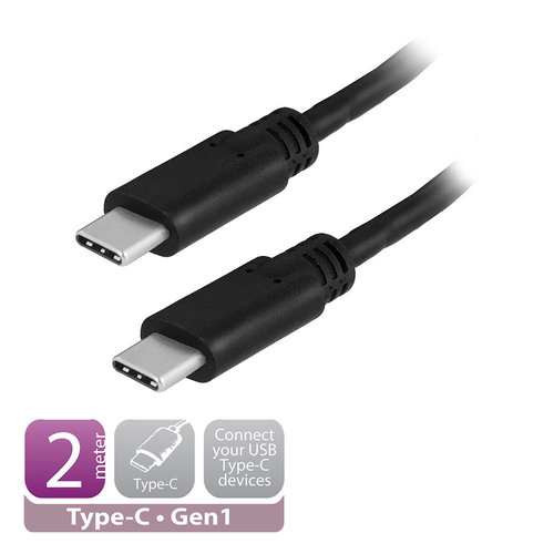 Ewent Ewent EW9647 USB 3.2 Gen1 (USB 3.0) Type-C naar Type-C Aansluitkabel | 2,0 Meter