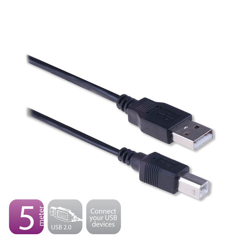 Ewent Ewent EW9626 USB 2.0 Type A naar Type B Aansluitkabel | 5,0 Meter