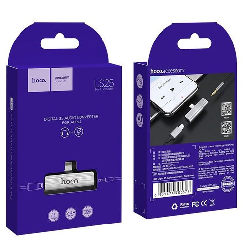 Hoco Hoco Lightning naar 3,5mm jack (Aux) converter