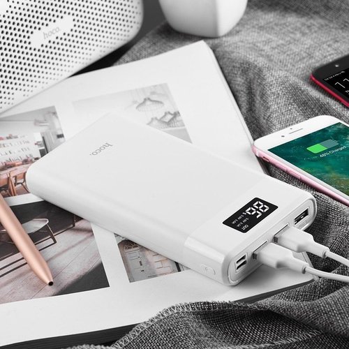 Hoco Hoco Powerbank 3x USB Outlet 30.000mAh | Wit