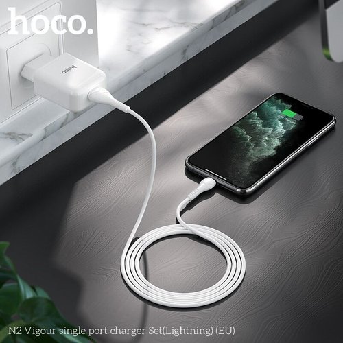 Hoco Hoco Vigour Travel Charger Set Lightning | Wit