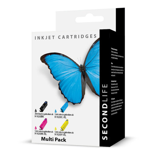 SecondLife Inkjets SecondLife - Multipack HP 920 BK  C  M en Y