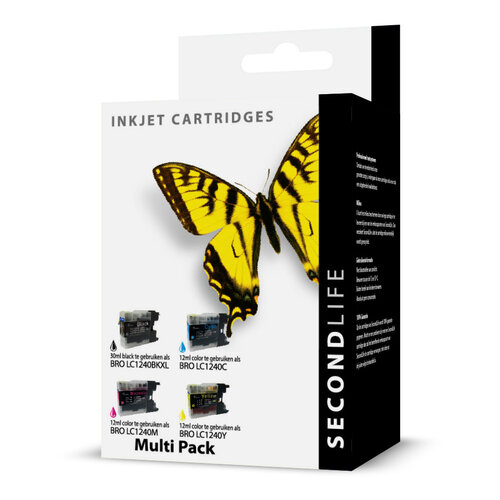 SecondLife Inkjets SecondLife - Multipack Brother LC 1220 / 1240 BK  C  M en Y