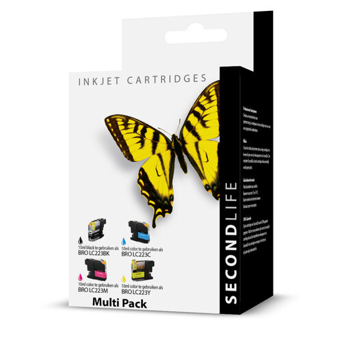 SecondLife Inkjets SecondLife - Multipack Brother LC 221 / 223 BK  C  M en Y