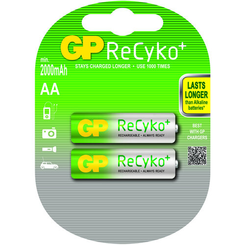 GP GP ReCyko+ oplaadbare AA Mignon penlite (2000mAh)  blister 2