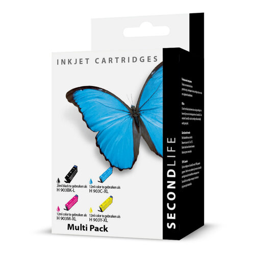 SecondLife Inkjets SecondLife - Multipack HP 903 XL BK  C  M en Y