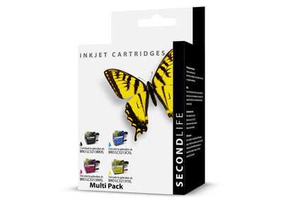 SecondLife Inkjets SecondLife - Multipack Brother LC 3211 / 3213 XL BK  C  M en Y