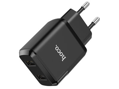 Hoco Hoco N7 Dual Port Charger - Zwart