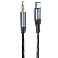 Hoco USB-C Cable to Aux (3.5mm) Black - 1 meter