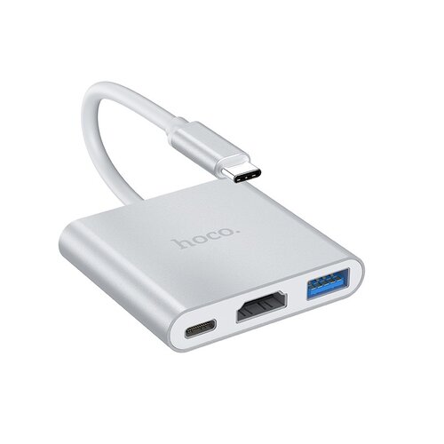 Hoco Hoco 3-in-1 USB-C Poort Hub Type-C to HDMI + USB 3.0 + PD