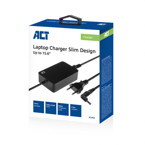 ACT ACT | Compacte laptoplader 65W (voor laptops tot 15,6 inch)