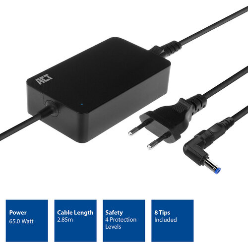 ACT ACT | Compacte laptoplader 65W