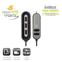 EW1355 5-Poorts USB Autolader 10.8A