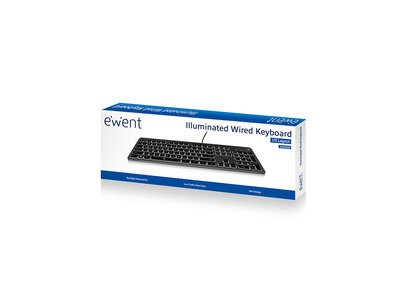 Ewent EW3265 Toetsenbord met achtergrondverlichting (US layout, Qwerty)