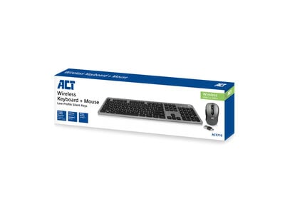 ACT AC5710 Draadloze set met toetsenbord en muis, USB-C/USB-A ontvanger (Qwerty/US layout)