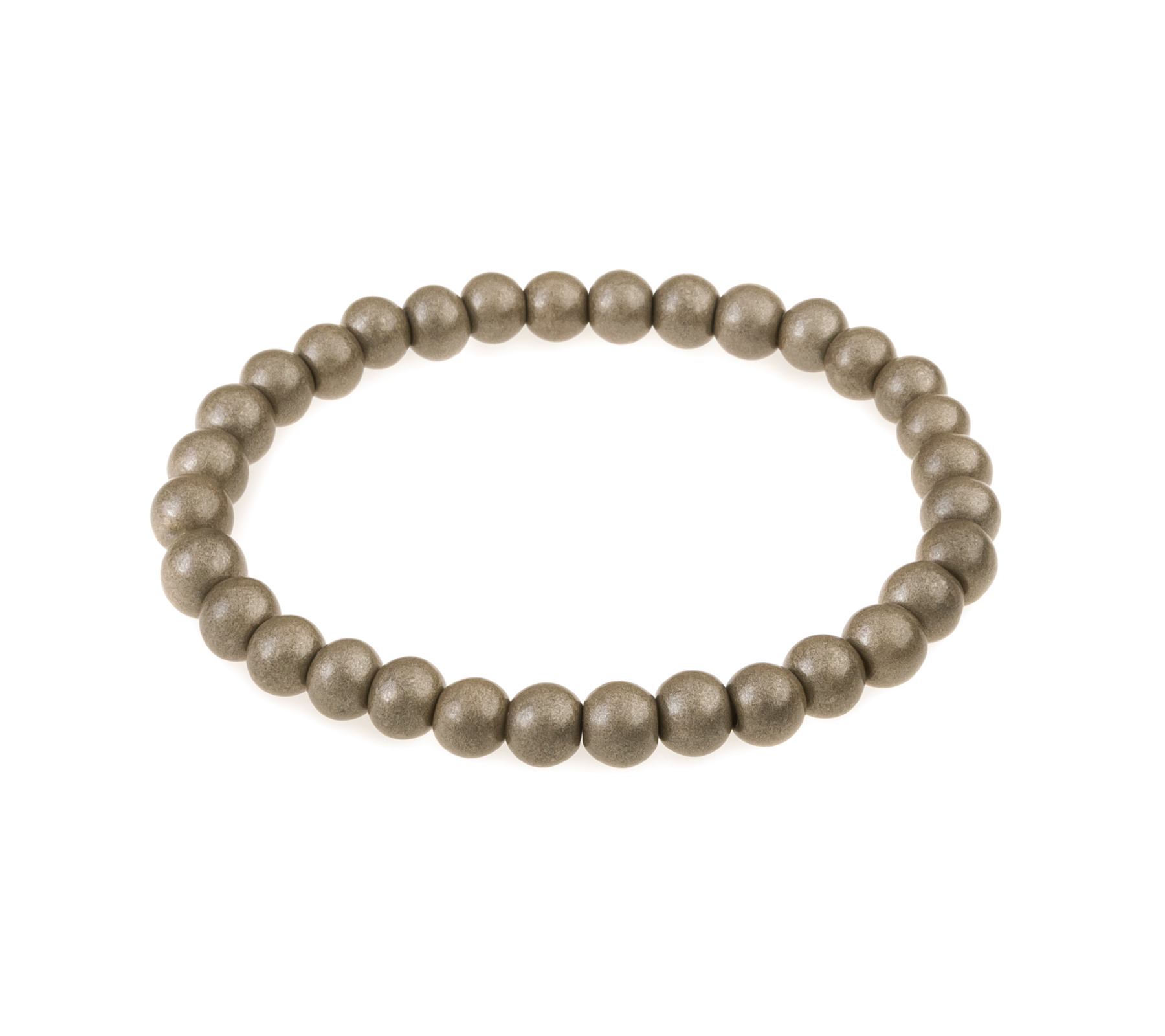 Glaskralen armband fossil metallic