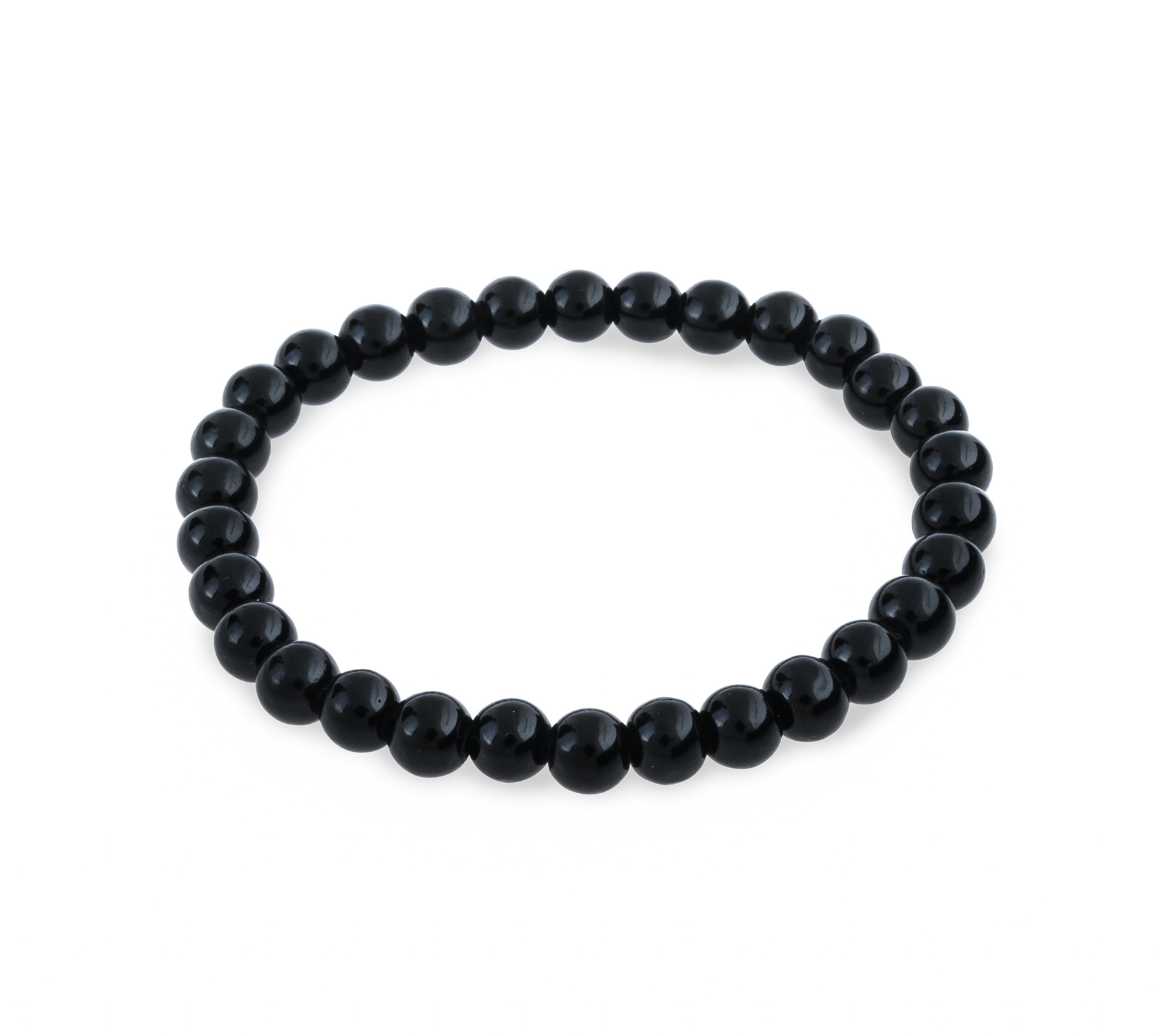 Glasparel armband zwart