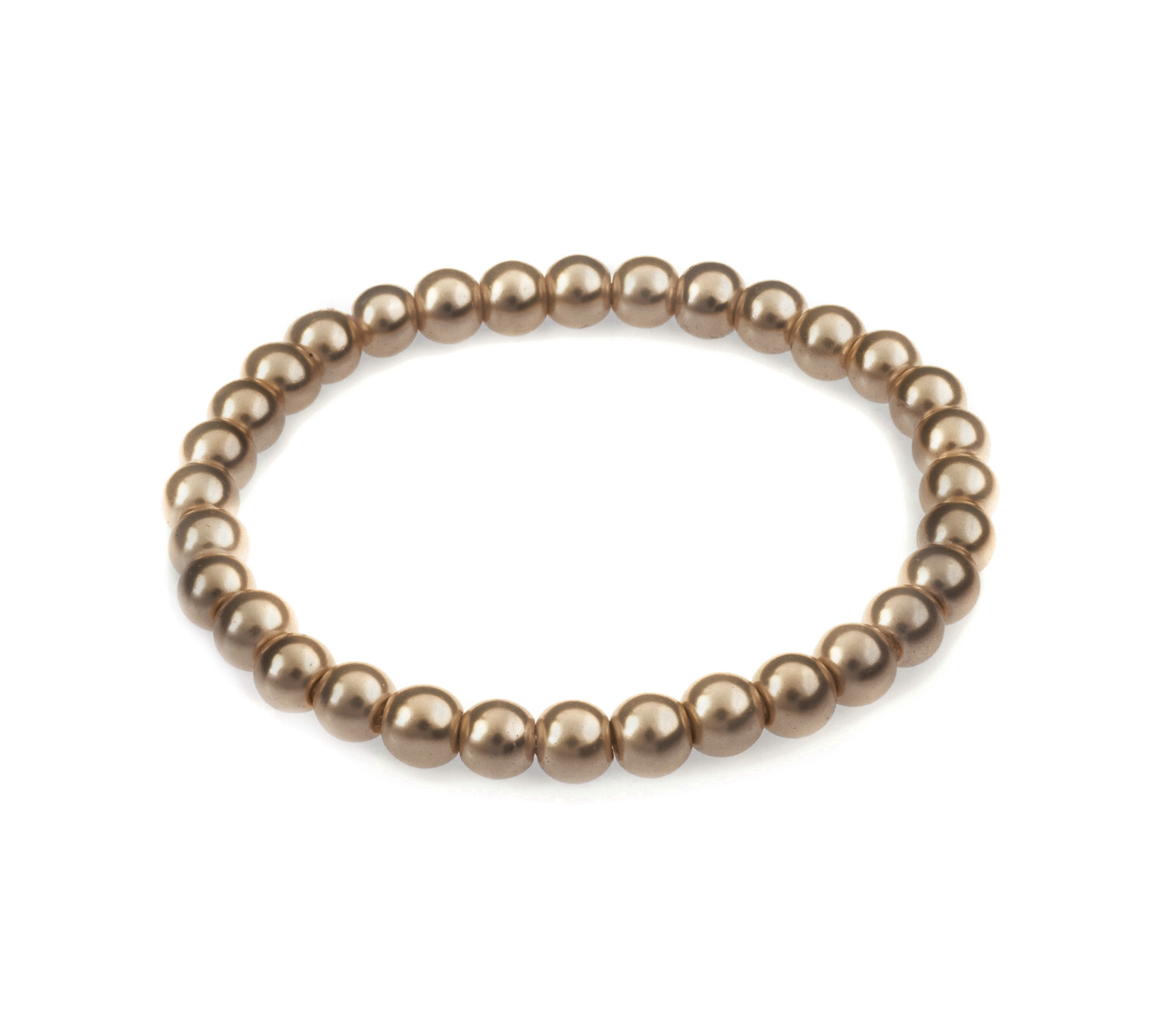 Glass pearl bracelet beige