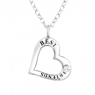 Zilveren ketting best friends