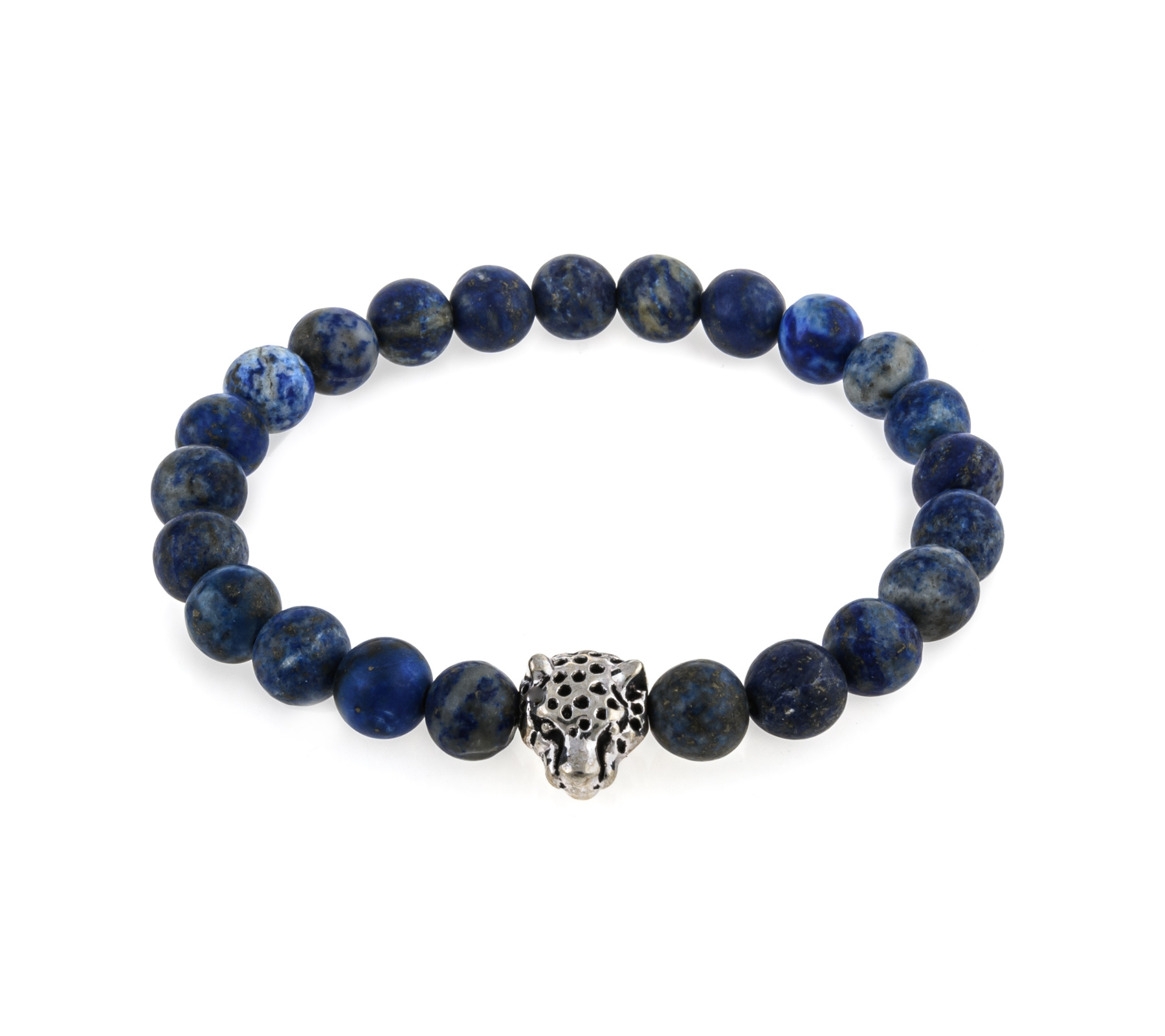 Edelsteen armband lapis lazuli luipaard