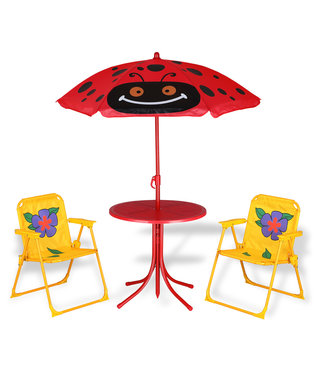 Spielwerk Spielwerk Kinder tuinset kever- 2 stoelen 1 tafel met parasol