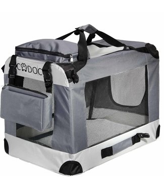 Cadoca Cadoca Hondentransportbox L 70 x 52 x 52cm grijs