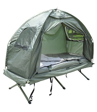Sunny Sunny Campingbedset met opvouwbare tent, slaapzak, luchtbed en voetpomp voor 1 persoon