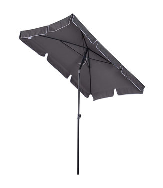 Sunny Sunny Tuinparasol rechthoekig staal 180/m² polyester grijs 200 x 125 x 235 cm