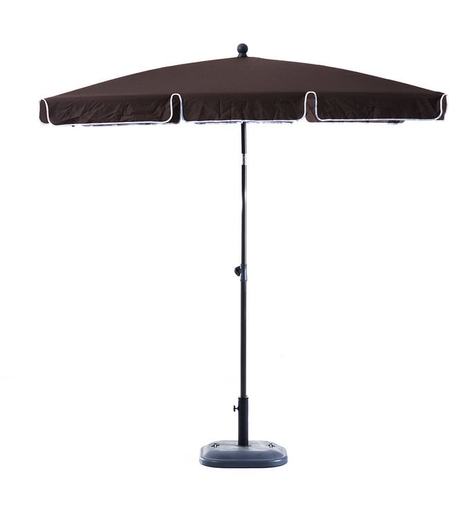 Sunny Parasol vierkant knikbaar donkerbruin 200 x 125 x 235cm