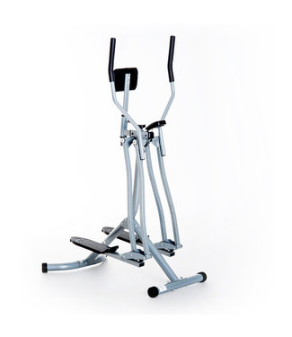 HOMdotCOM HOMdotCOM Crosstrainer met Ergometer - LCD display - Staal - Zilver