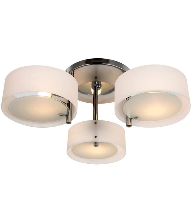 HOMdotCOM Plafondlamp met 3 lichtbronnen chroom 40W 64 x 20cm