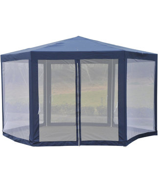 Sunny Sunny Partytent 6-hoekig met anti-muggenwanden blauw 390 x 390 x 250 cm