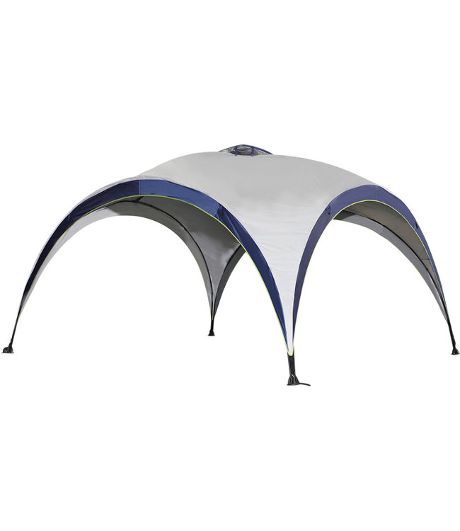 Sunny Weerbestendige pergola tuinpaviljoen partytent met zonwering polyester crème wit + blauw 4 x 4 x 2,5 m