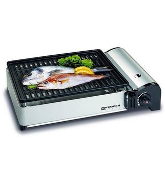 Kemper Kemper | Draagbare Smart Gasbarbecue - Campingkooktoestel / BBQ - Incl. Draagtas en 2 gasflessen