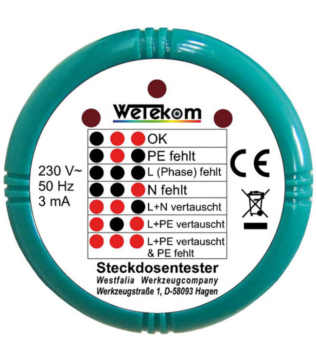 Wetekom Stopcontact tester