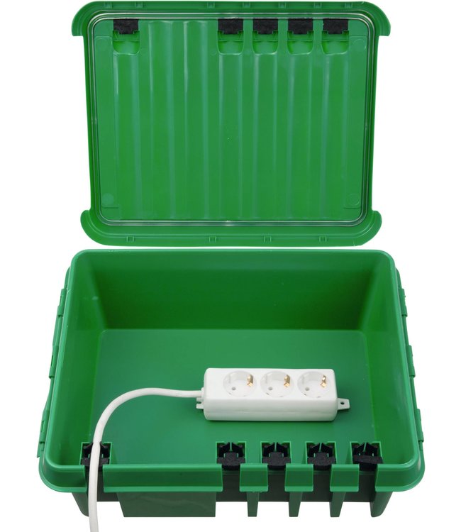 Dribox waterdichte kabelverdeelbox voor buiten - IP55 - 33 x 23 x 14 cm - Groen