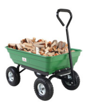 Gardebruk Gardebruk Bolderwagen/ Tuinkar Groen 3.4x1.7x3ft met Kiepfunctie