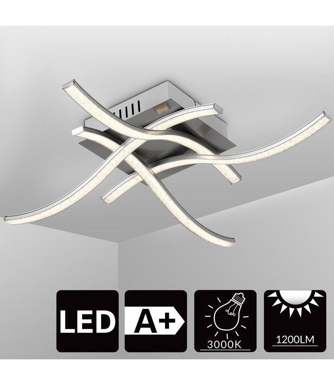 Monzana LED Plafondlamp - Lamp - Verlichting, 4 armen