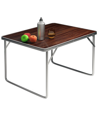 Casaria Casaria Campingtafel houtlook aluminium 80x60x70cm opvouwbaar