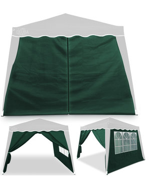 Casaria Casaria 2x Zijgevel Vouwpaviljoen Capri groen 3x3m