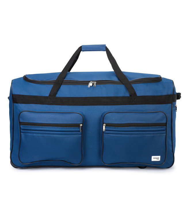 Monzana XXL Reistas Donker blauw met trolley-functie 3 wielen 160 LITER 85x43x44cm