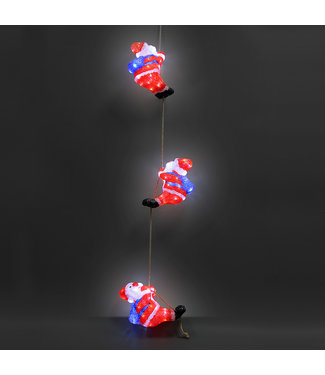 Monzana Monzana XXL 3 figuren kerstman 30cm -  LED Acryl
