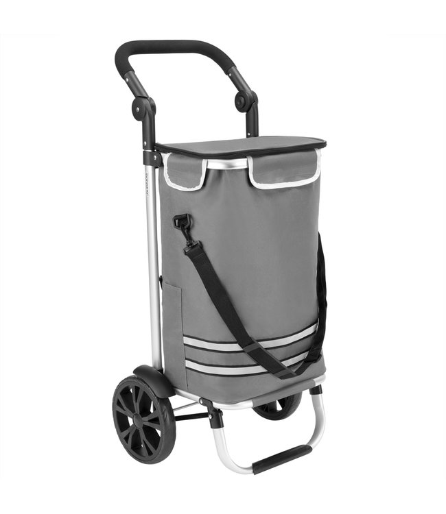 Monzana Winkelwagen grijs aluminium 35L 31x24x54cm