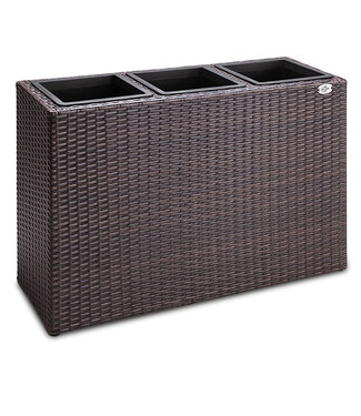 Casaria Casaria Polyrattan bloempot bruin 83x30,5x60cm