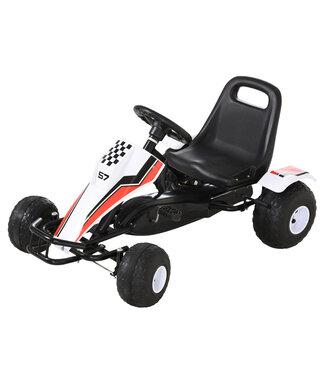 HOMdotCOM HOMdotCOM Karting auto voor kinderen, wit