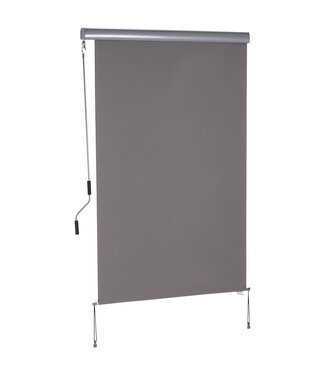 Sunny Sunny Rolgordijn met handslinger wand/dakmontage UV50+ Alu Grijs 120 x 200 cm